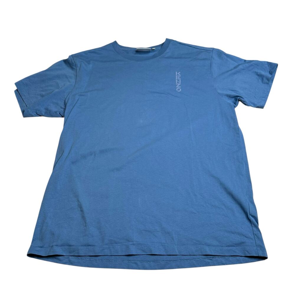 KENZO Blue Men's Short Sleeve‎ Tee T-Shirt Men's Size XL FLAWED Bouquet Flowers